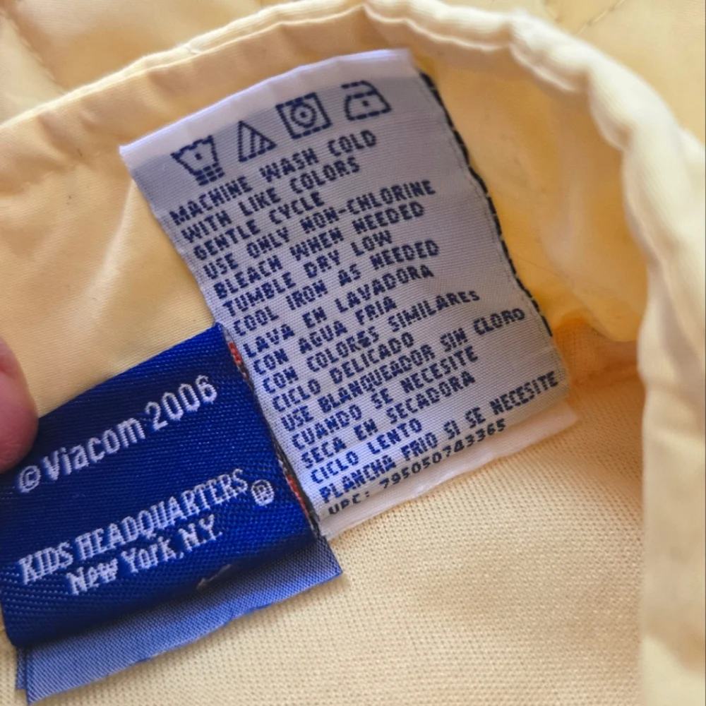 Vintage Y2k Yellow Nick Jr. Dora The Explorer Quilted Vest